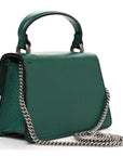Dollar Calfskin Crystal Mini Dionysus Top Handle Bag Emerald