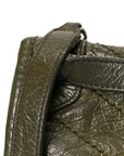 Crinkled Lambskin Matelasse Monogram Baby Niki Chain Satchel Seawood