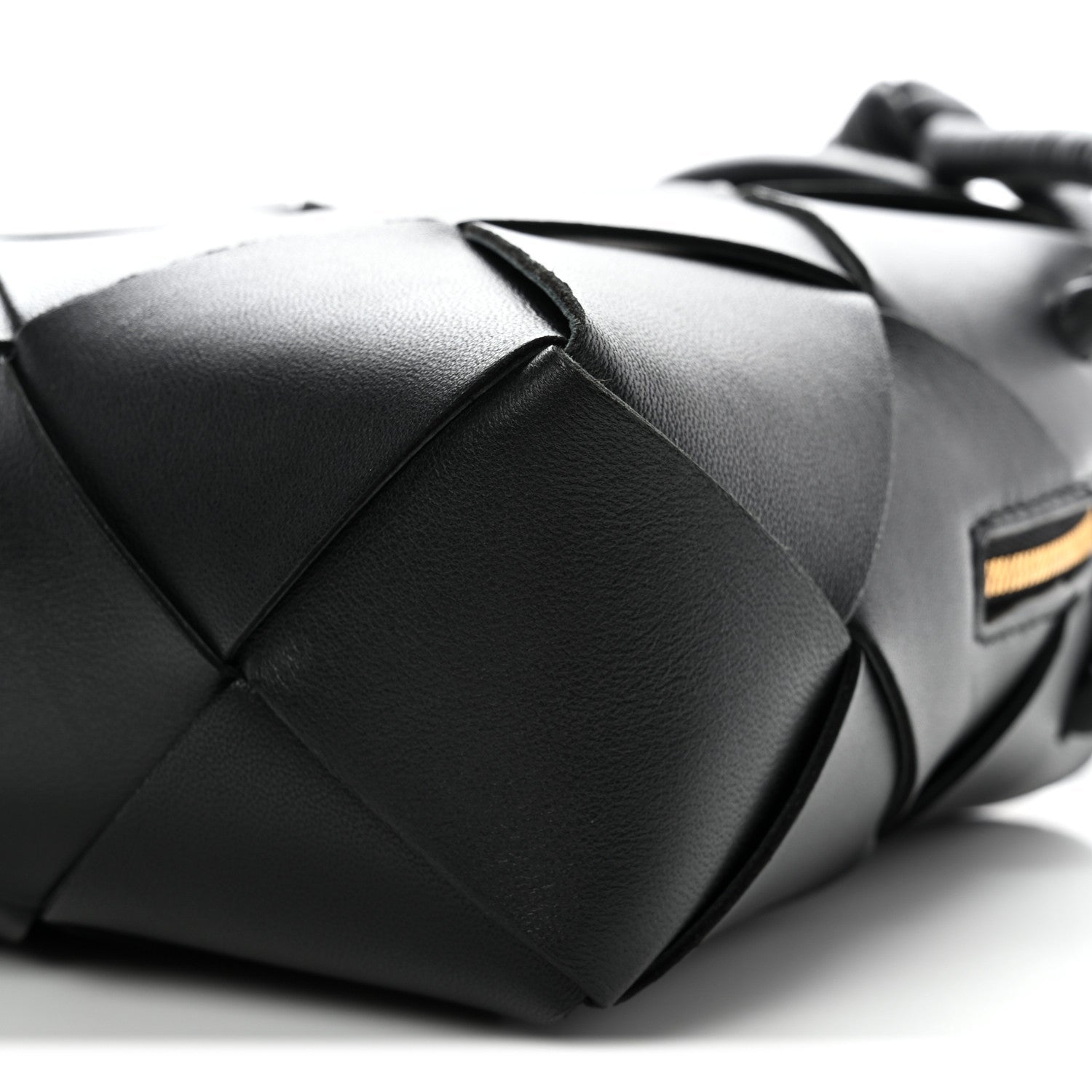 Lambskin Maxi Intrecciato Small Cassette Camera Bag Black