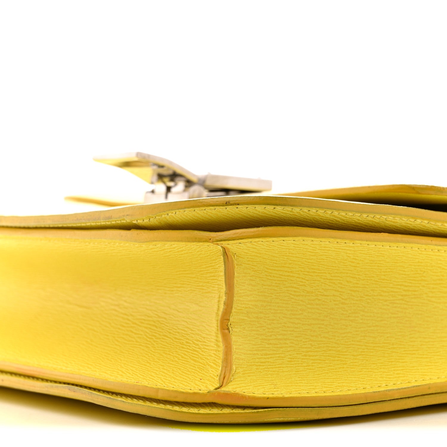 Liege Calfskin Medium Classic Box Flap Bag Fluo Yellow