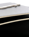Grain De Poudre Medium Classic Monogram Kate Satchel Black White