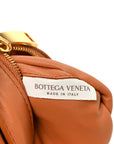 Lambskin Maxi Intreccio Padded Chain Cassette Crossbody Bag Caramel