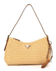 Yarn Raffia Effect Crochet Large Aimée Shoulder Bag Natural
