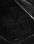 Nappa Nylon Soft Padded Shopping Tote Black Blue