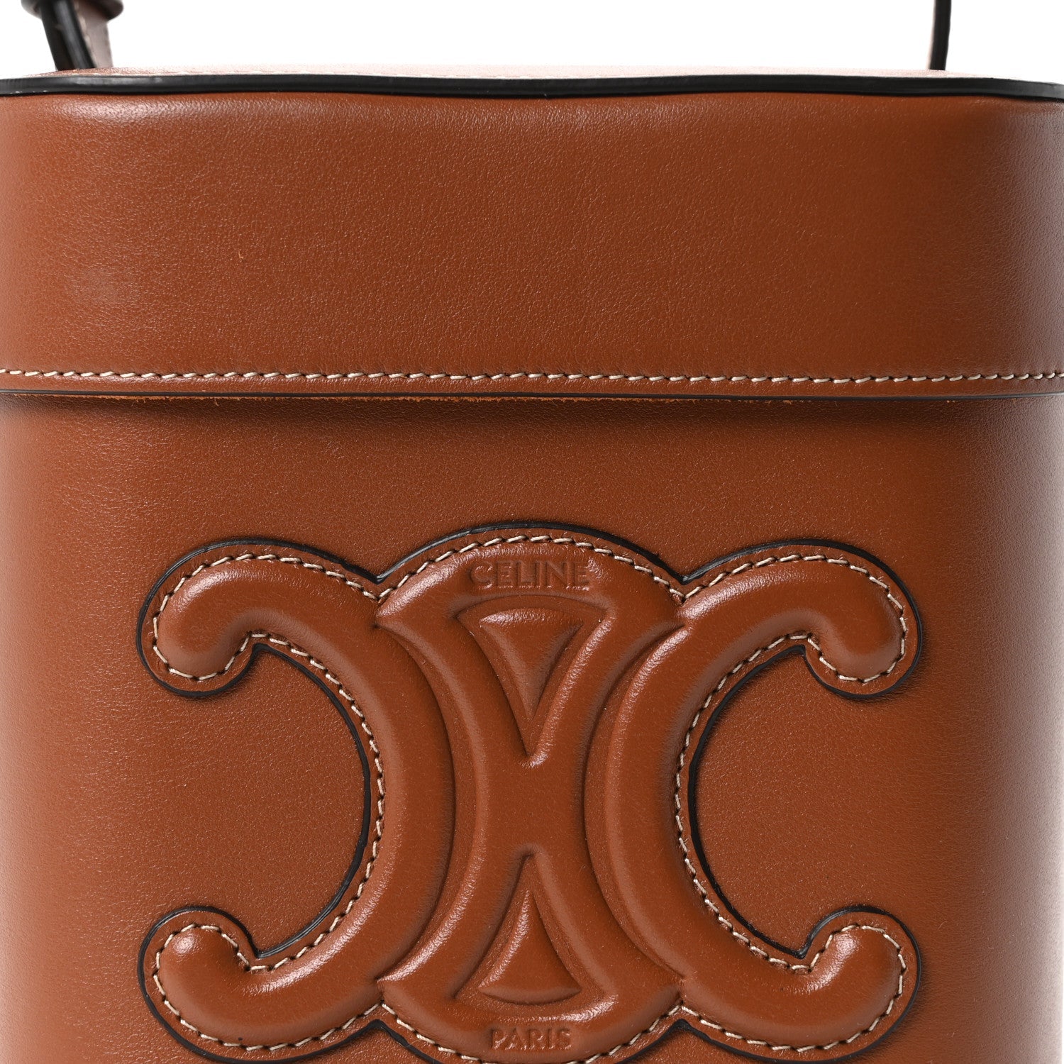 Smooth Calfskin Medium Cuir Triomphe Box Tan