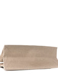 Linen Calfskin Small Rive Gauche Tote Greggio Natural