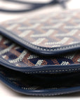 Goyardine Plumet Wallet Clutch Navy