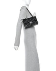 Lambskin Quilted Small Double Flap Black