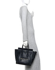 Smooth Calfskin Micro Luggage Navy Blue
