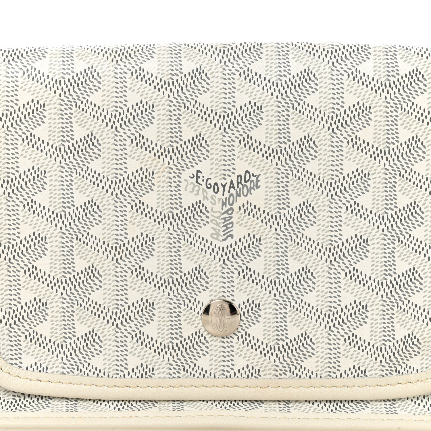 Goyardine Plumet Wallet Clutch White