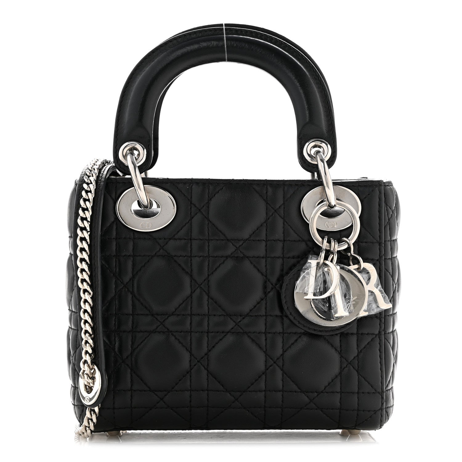 Lambskin Cannage Mini Lady D1OR Black