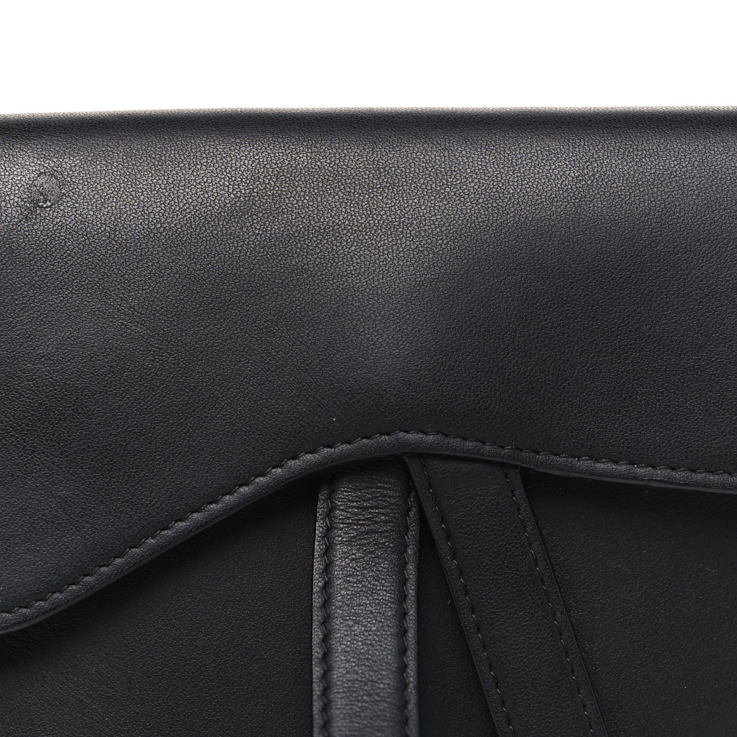 Ultra Matte Calfskin Saddle Belt Bag Black