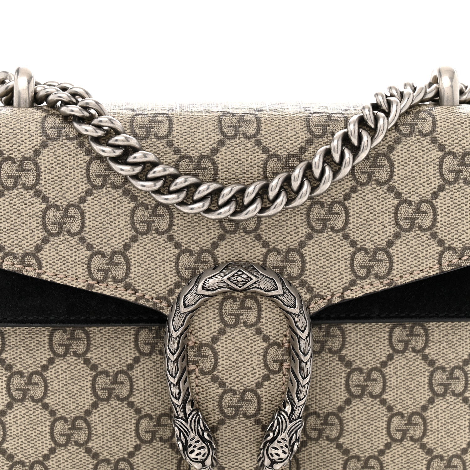 GG Supreme Monogram Mini Dionysus Shoulder Bag Black