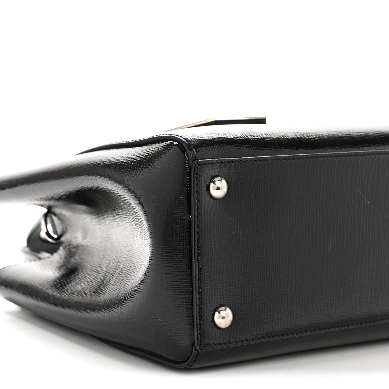 Patent Vitello Elite Petite 2Jours Tote Black