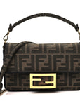 Fabric Jacquard FF 1974 Mini Baguette Tobacco Moro Black
