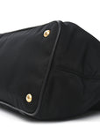 Tessuto Nylon Soft Calf Small Tote Black