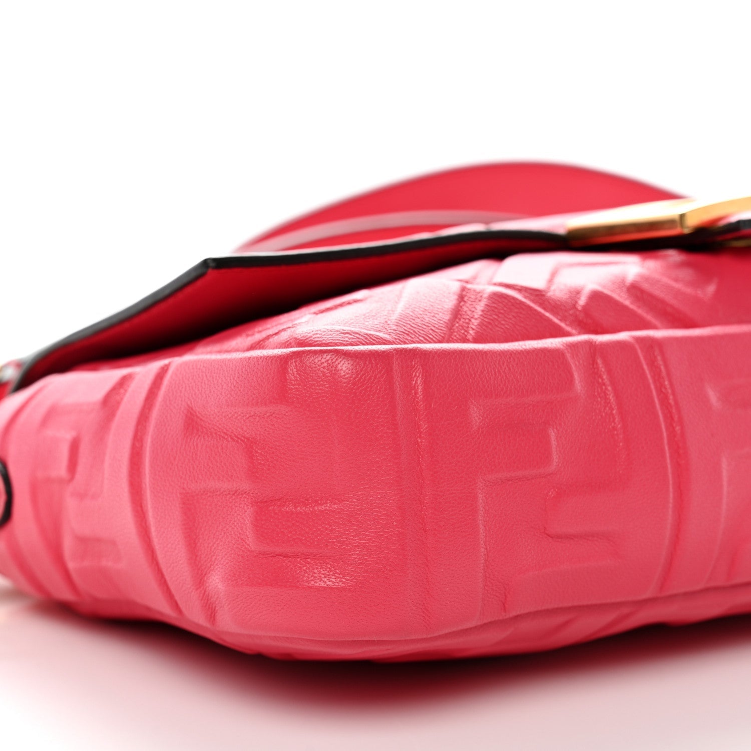 Nappa FF 1974 Embossed Baguette Rosa Fluo
