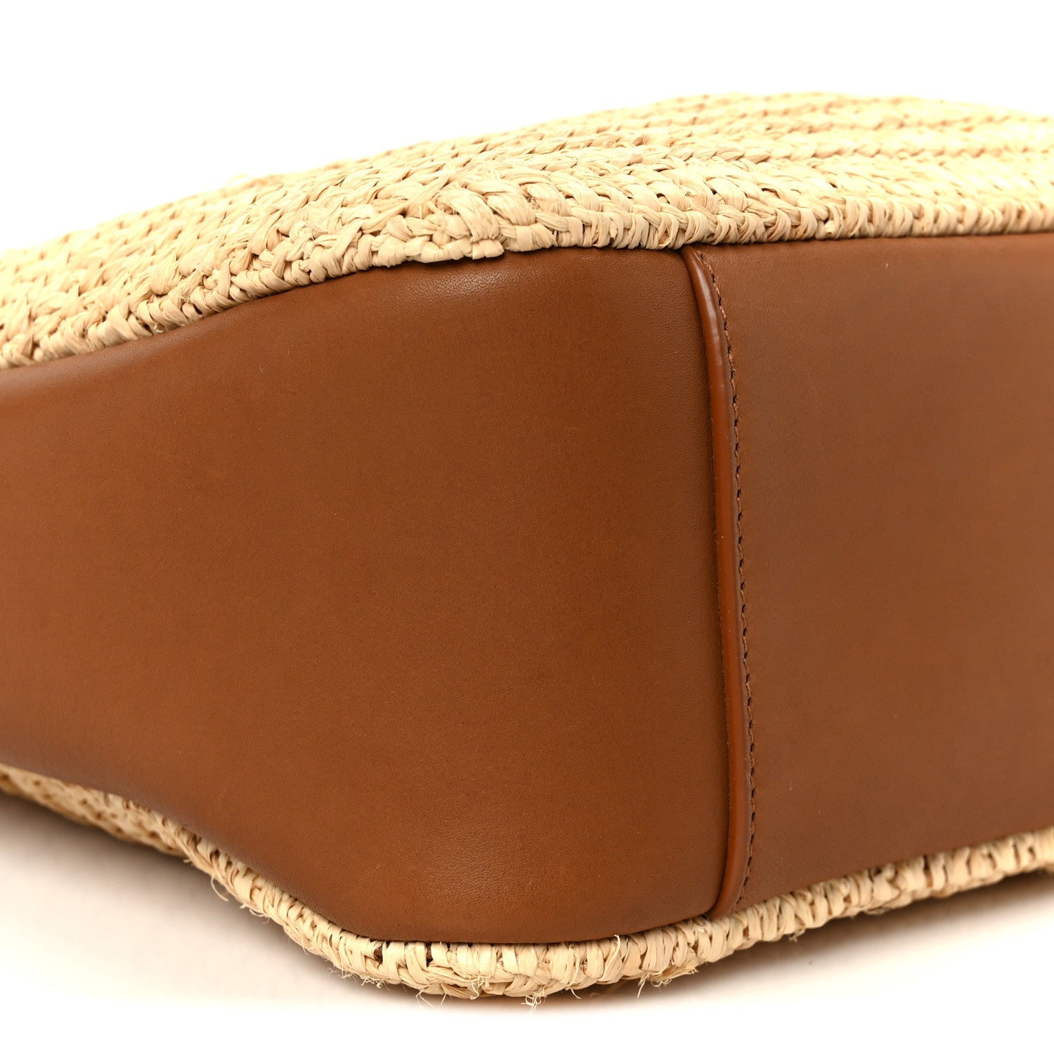 Raffia Calfskin Le 5 A 7 Small Hobo Natural Brick