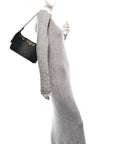 Washed Denim Quilted Mini CHNL 25 Handbag Black