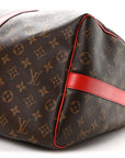 Calfskin Monogram Keepall Bandouliere 50 Coquelicot