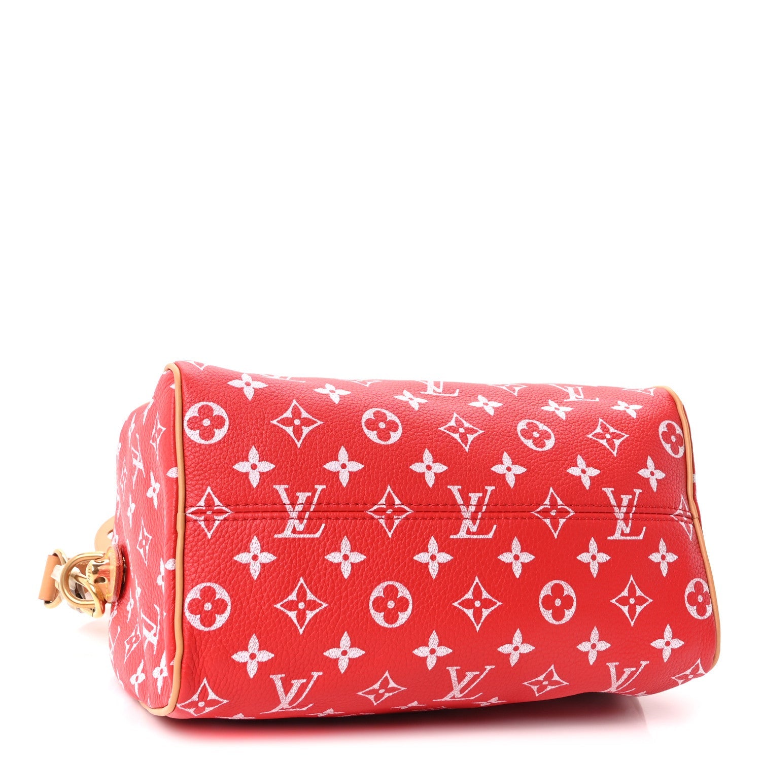 Soft Calfskin Monogram Speedy P9 Bandouliere 25 Red