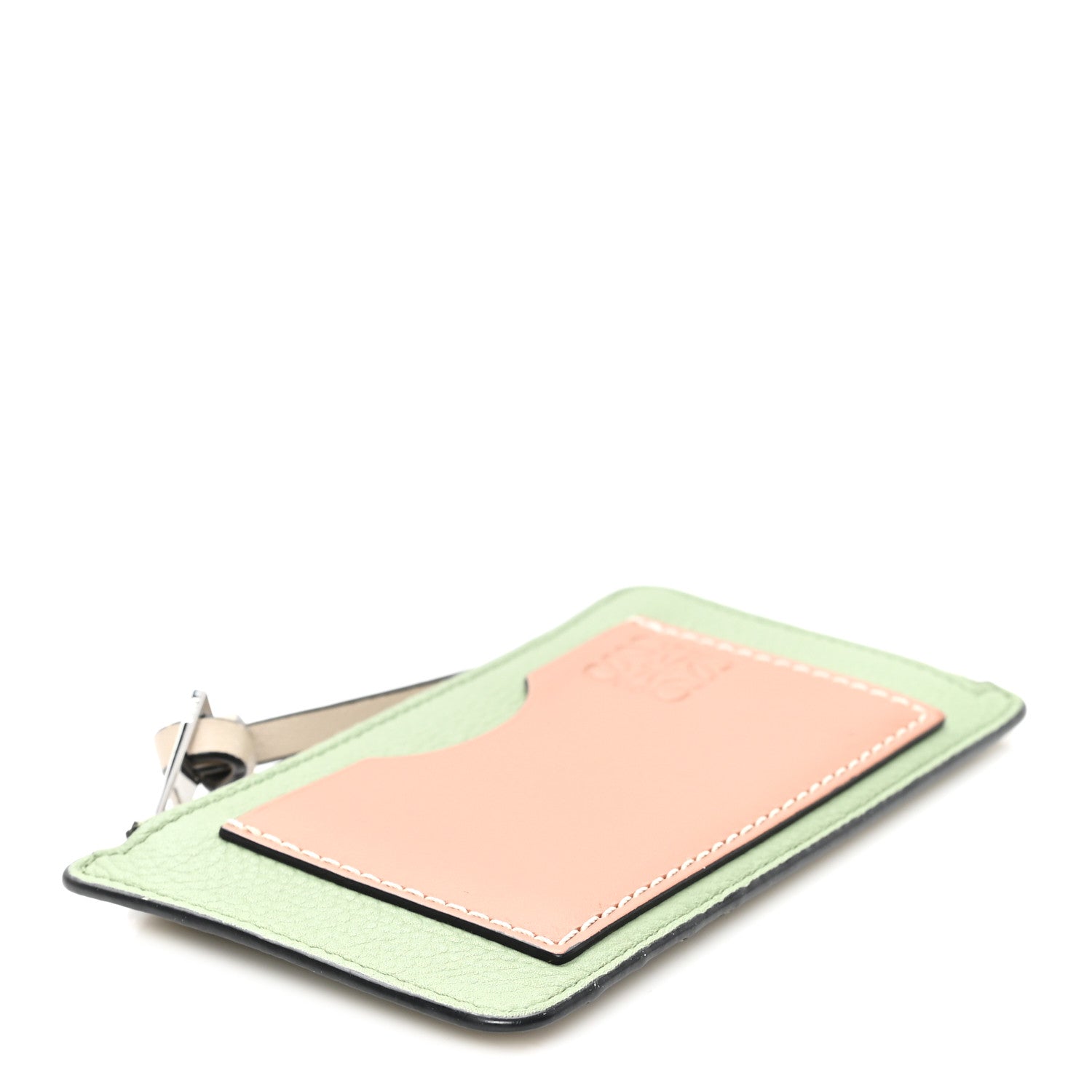 Soft Grained Calfskin Coin Card Holder Rosemary Tan