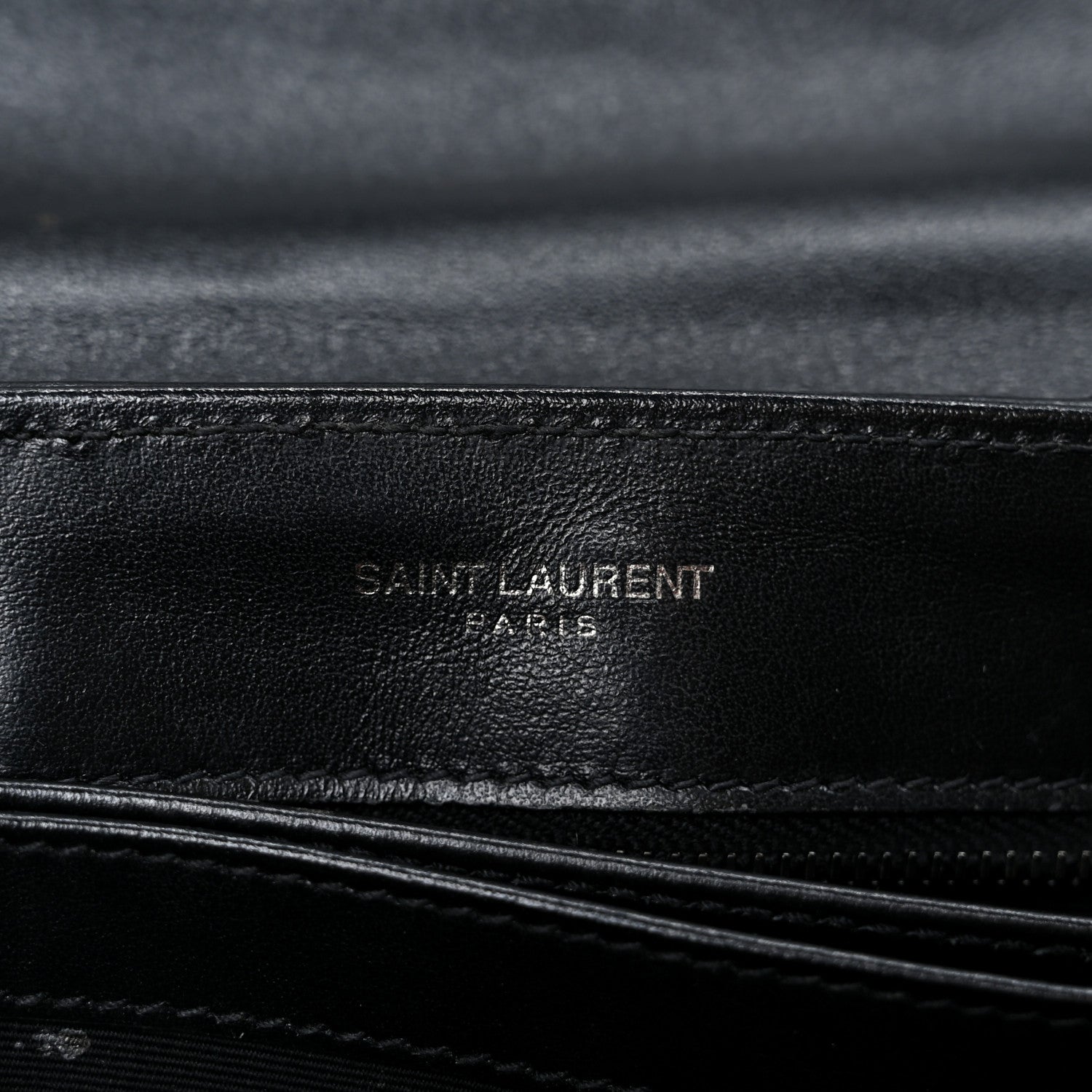 Calfskin Y Quilted Monogram Monochrome Toy Loulou Crossbody Bag Black