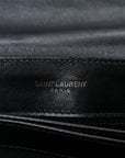 Calfskin Y Quilted Monogram Monochrome Toy Loulou Crossbody Bag Black