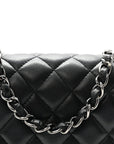 Lambskin Quilted Mini Square Flap Black