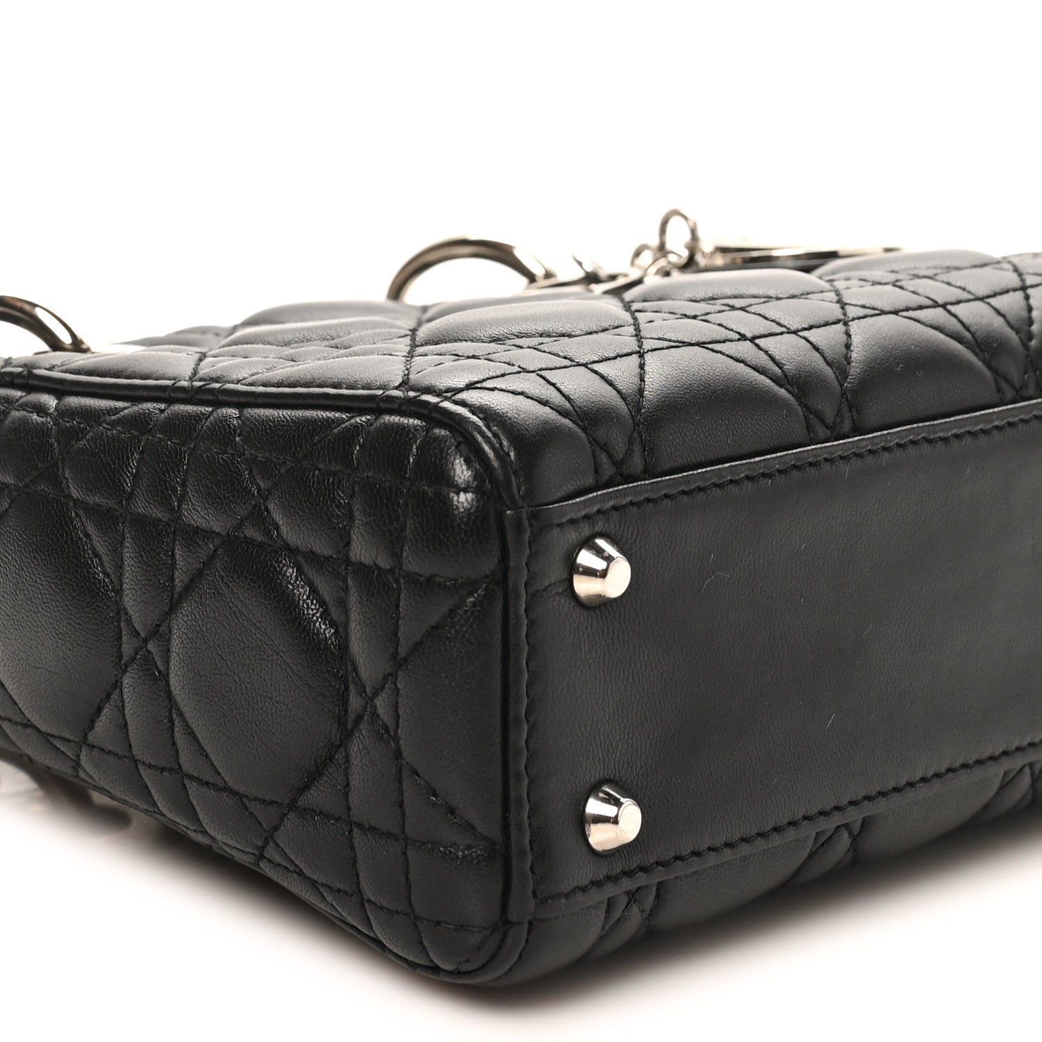 Lambskin Cannage Mini Lady D1OR Black