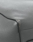 Soft Grained Calfskin Sangle Bucket Bag Grey