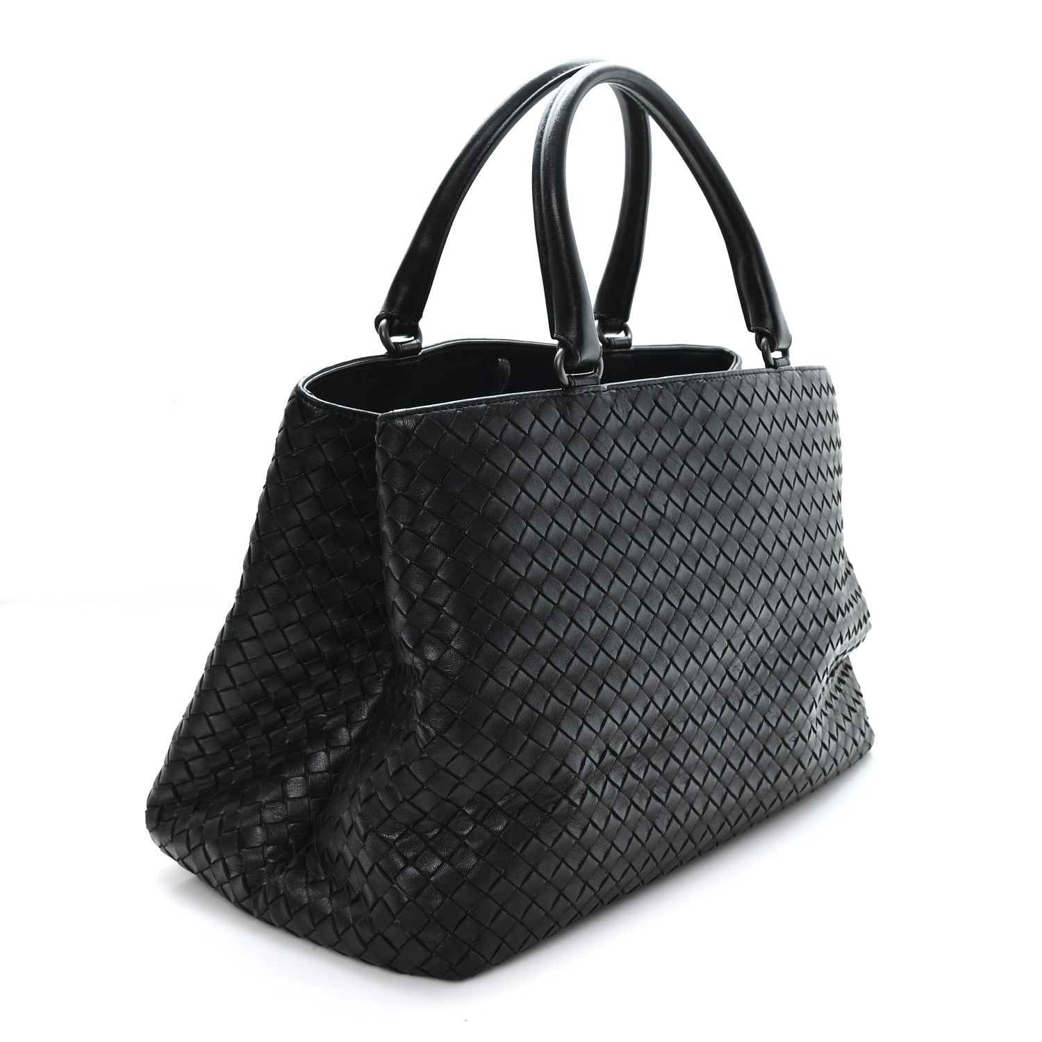 Nappa Intrecciato Milano Tote Black