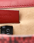 Snakeskin Mini Dionysus Shoulder Bag Red