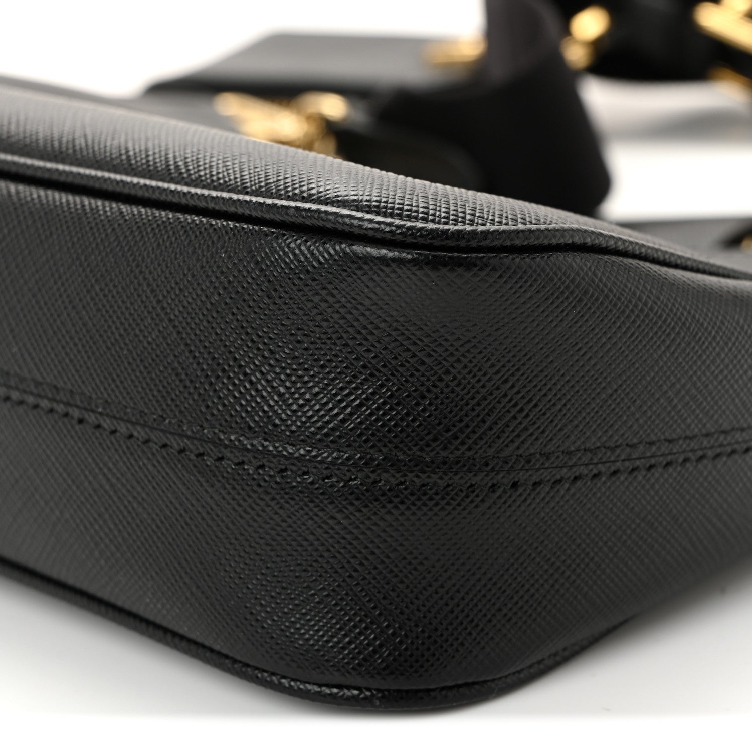 Saffiano Lux Re-Edition 2005 Shoulder Bag Black