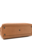 Vitello Seta Shiny Nappa Elaphe Medium Peekaboo Iconic Satchel Latte Blue