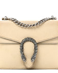 Textured Calfskin Crystal Mini Dionysus Shoulder Bag Mystic White