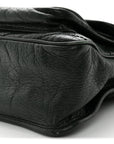 Crinkled Lambskin Matelasse Monogram Medium Niki Chain Satchel Dark Green