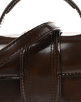 Glazed Calfskin Le Grand Bambino Midnight Brown