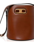 Satinated Calfskin Maillon Triomphe Bucket Bag Tan