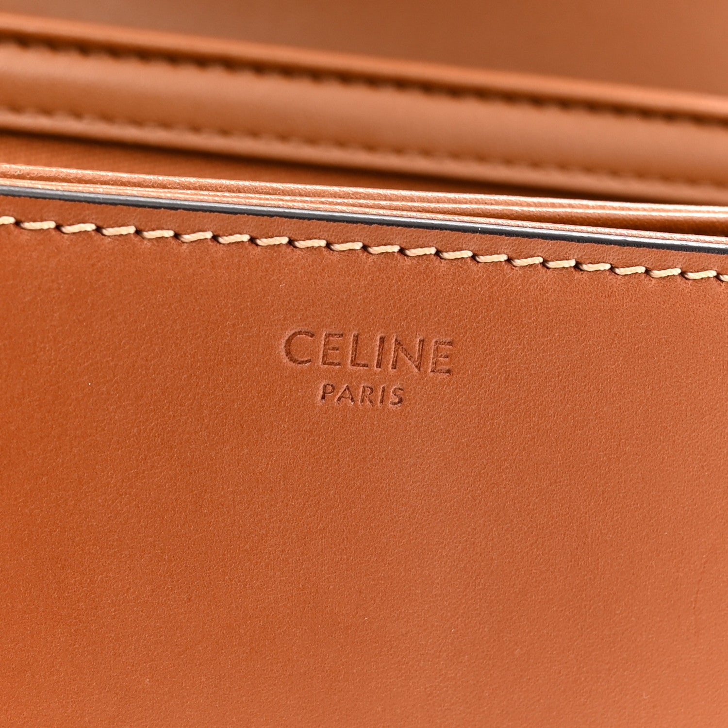 Natural Calfskin Medium Triomphe Tan