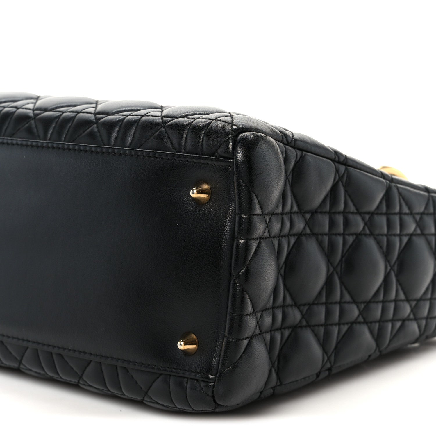 Lambskin Cannage Medium Lady D1OR Black