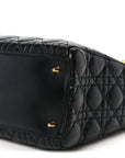 Lambskin Cannage Medium Lady D1OR Black