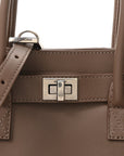 Smooth Calfskin Small Bel Air Carry All Bag Dark Taupe