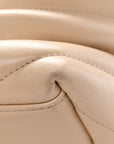 Calfskin Y Quilted Monogram Medium Loulou Chain Satchel Nude Powder