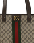 GG Supreme Monogram Medium Ophidia Tote Bag Brown