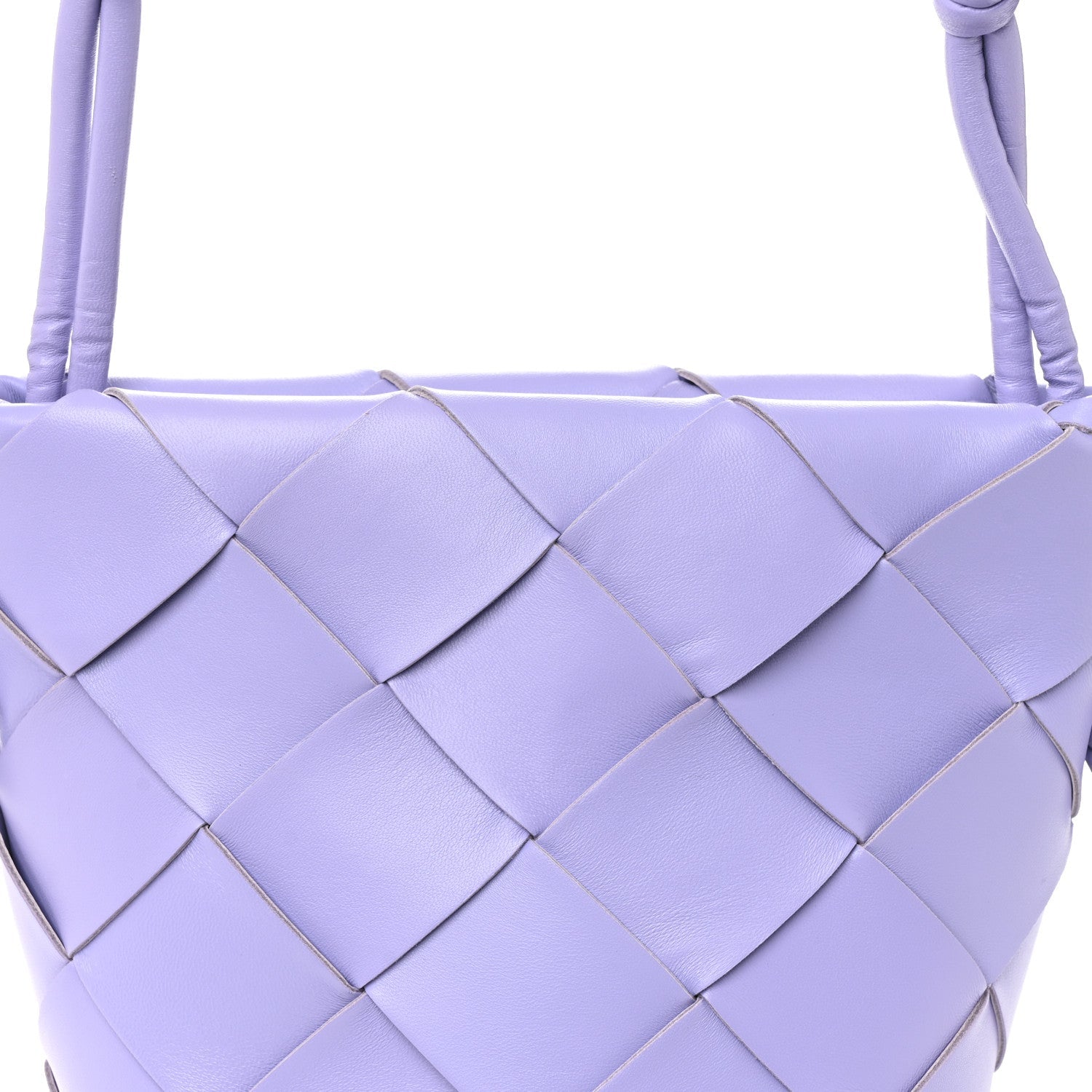 Nappa Maxi Intrecciato Clasp Bucket Bag Wisteria
