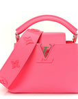 Taurillon Monogram Tuffetage Capucines Mini Fluo Pink