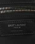 Raffia Linen Calfskin Rive Gauche Tote Naturale Black
