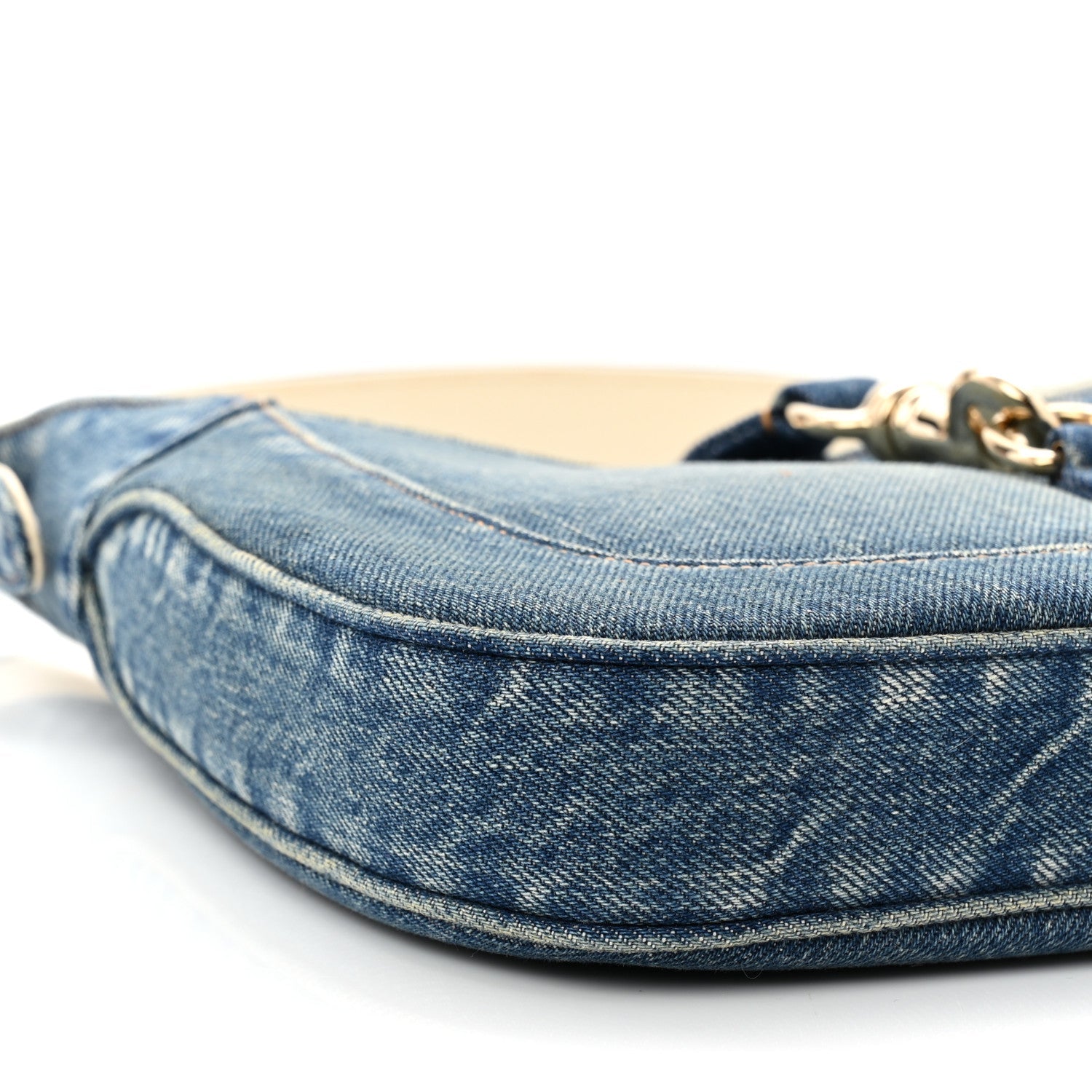 Denim Small Jackie Shoulder Bag Blue Denim