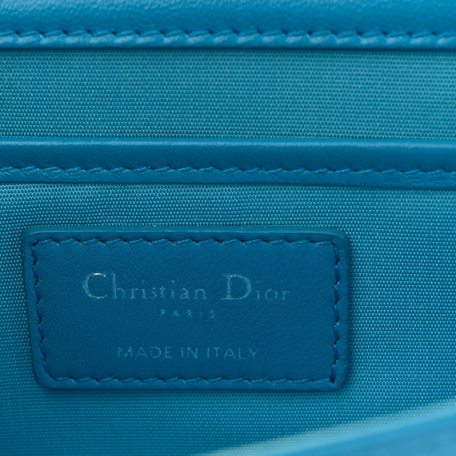 Lambskin Cannage Lady D1OR Convertible Clutch Blue